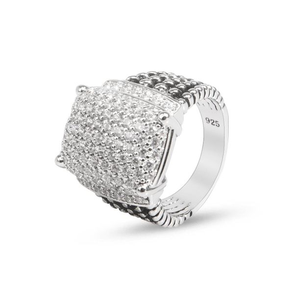 

band rings cable ring diamond and men luxury punk zircon party fashion ring for women2615651, Silver