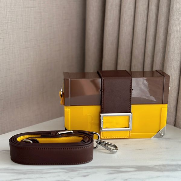 

luxury designers baguette trunk mini crossbody bags handbags italy roma brand 10a quality fashion alloy women classic letters bag adjustable