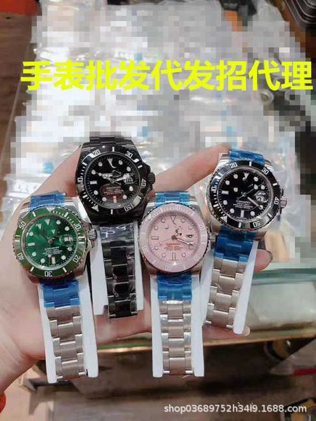 

luxury designer watch swiss 2836 automatic male mechanical watch green water ghost female pink move, Slivery;golden