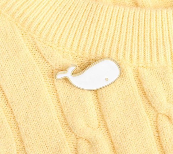 

white whale enamel brooches pin for women fashion dress coat shirt demin metal brooch pins badges promotion gift 2021 new design3639033, Gray