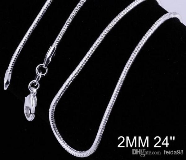 

bulk 925 silver fashion venetian chain necklace 2mm 20 inch 20pcs/lot5193569