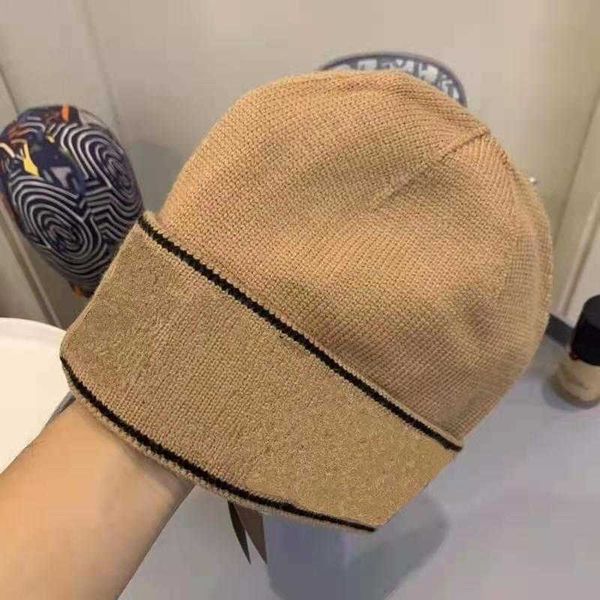 

classic 2 color letter knitted beanie caps for men women autumn winter warm thick wool embroidery cold hat couple fashion street hats good q, Blue;gray