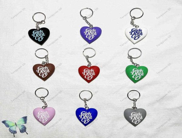 

multi color pink black blue girls don039t cry human made key chains love keychain pendant 2022 fashion t2208047579481, Silver