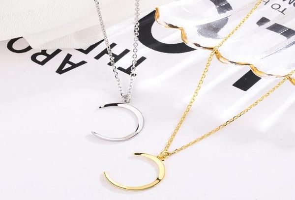 

jrsr 100 925 sterling silver original design moon pendant necklace 2021 women diy jewelry valentine day gifts chains2283377