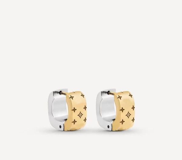 

stud earrings light luxury fashion brand designer classic minimalist style wedding party couple gift jewelry with box with stamp9043254, Golden;silver