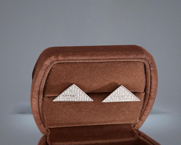 

fashion designer jewelry stud earring triangle earing love diamond women heart earrings gold silver party wedding prads couple gif3306778, Golden;silver