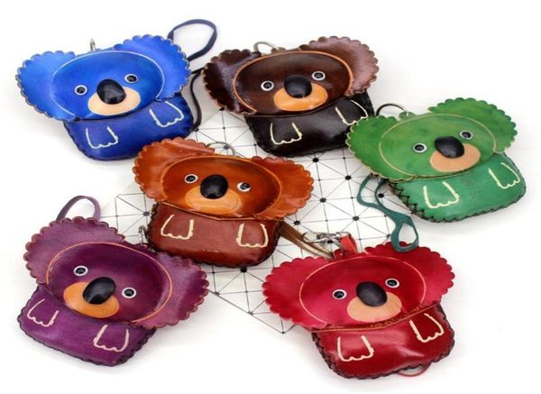 

coin purses vintage cartoon koala women faux leather purse wallet card holder clutch9270487, Red;black
