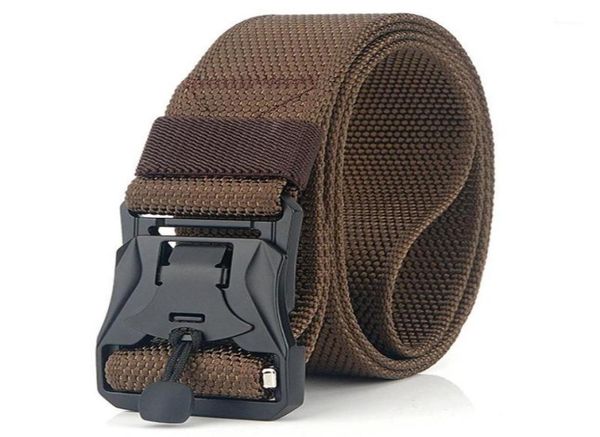 

waist support 2021 magnetic quick release buckle tactical belt wear soft nylon sports outdoor fishing hunting hiking17129182, Black;gray