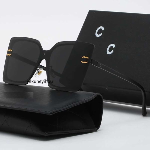 

cc new luxury designer sunglasses for women and men sunglasses large frame square sunglasses ch brand outdoor fashion sunglasses big face ap, White;black