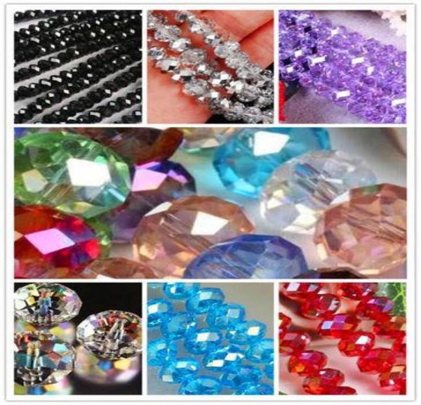 

1000pcs crystal loose beads 4x6mm eight color select01231495464