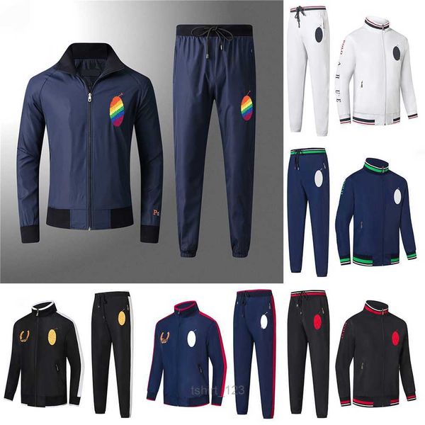 

designer mens round polo tracksuit sleeve designer luxury ralphs polos tracksuit classic fashion rl pony embroidered pure cotton fabric laur, Gray