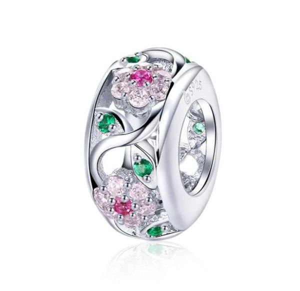 

925 sterling silver unique colorful cz spacer charm beads fit european bracelet s925 diy jewelry75385366129243, Bronze;silver