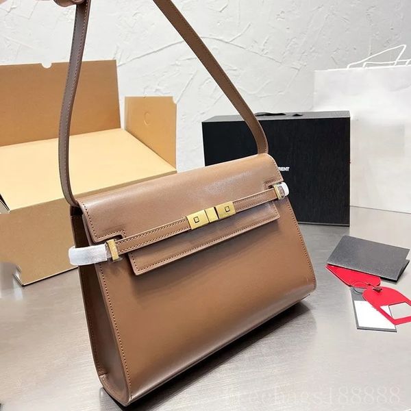 

stylish women's manhattan bag straddle shoulder underarm bag leather handbag designer shoulder bag black leather handbag size 29*19cm p