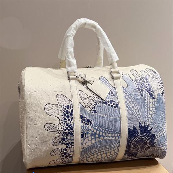 

designer travel bag keepall bandouliere 45 duffel luggage bags men backpack handbag women printing shoulder crossbody genuine leat329k