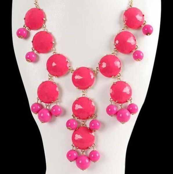 

promotion brand new women jewelry bubble bib statement fashion chain rose necklace wzsn011 shiipping1510742, Golden;silver