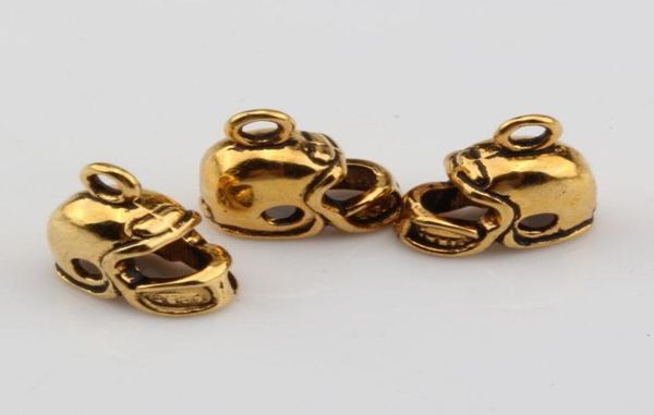 

mic 200pcs antique gold 3d small football helmet charms pendants diy jewelry 13 x11mm4881980, Bronze;silver