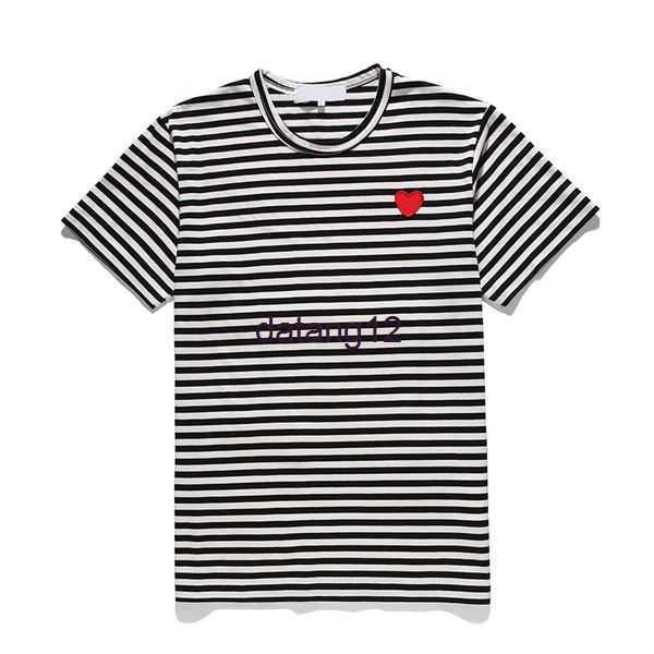 

designer fashion mens cdgs t-shirts red heart shirt casual women commes des shirts badge garcons embroidered heart shaped short sleeves icua, White;black