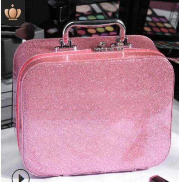 

20 make up bag case new arrival shinning urban beauty capacity big solid zipper pu leather selling plain hand296q8651520