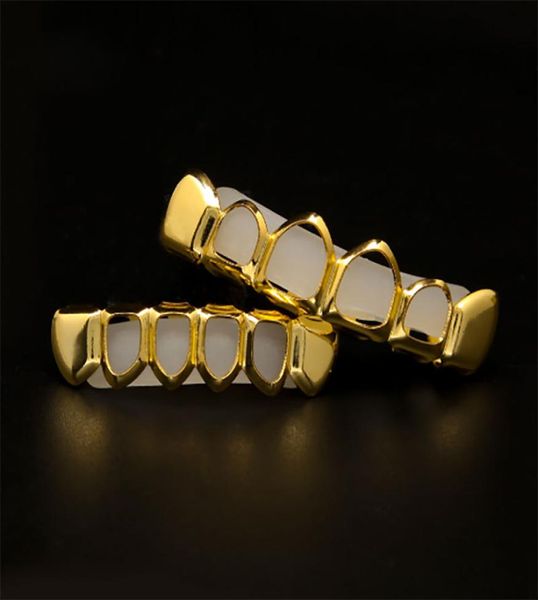 

new style 18k real gold plated rhinestone iced out hip hop gangster bling gold teeth grillz bottom grills set silicone vampire2158947, Black