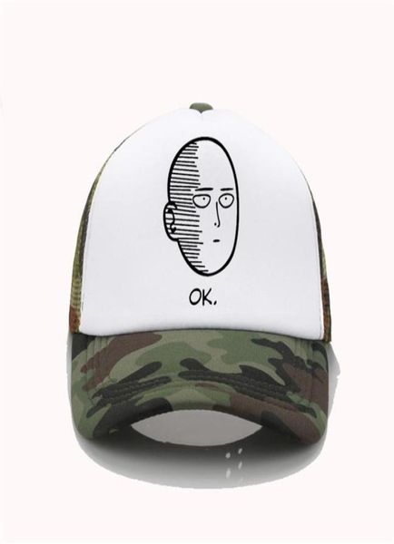 

anime one punch man baseball cap men womens summer sun hat trucker cap fashion caps286u2292138, Blue;gray