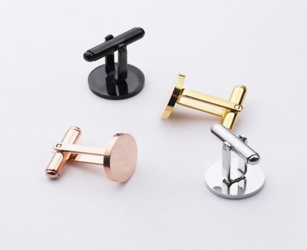

fashion metal classic cufflinks stainless steel plated silver gold round casual cuff links for women men 1564 d34136712