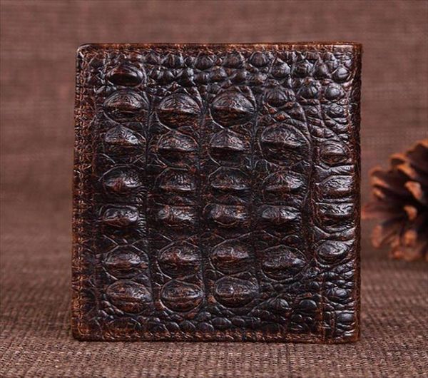 

leather crocodile mens wallet casual skin male purse vintage portfolio for men designer cuzdan5906259, Red;black