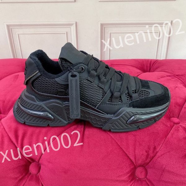 

designer sneakers pop color matching running shoes thick sole trend light fashion all match color cool casual lace-up dad shoe fd221008, Black