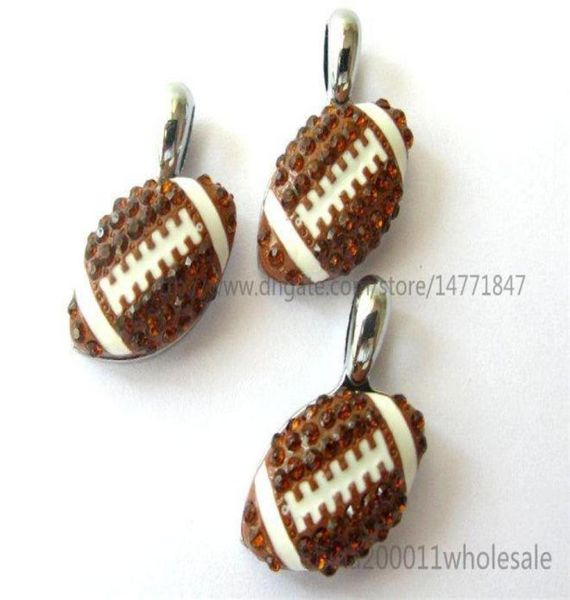 

10pcs diy rhinestone american football hang pendant charms 15x15mm fit diy necklace key chainsphone stripdiy bracelet hc3597473727, Bronze;silver