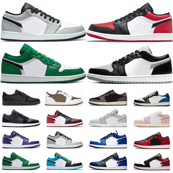 

jumpman 1 1s lows basketball shoes men women panda bred toe black phantom reverse mocha olive light smoke grey unc mens trainers outdoor spo