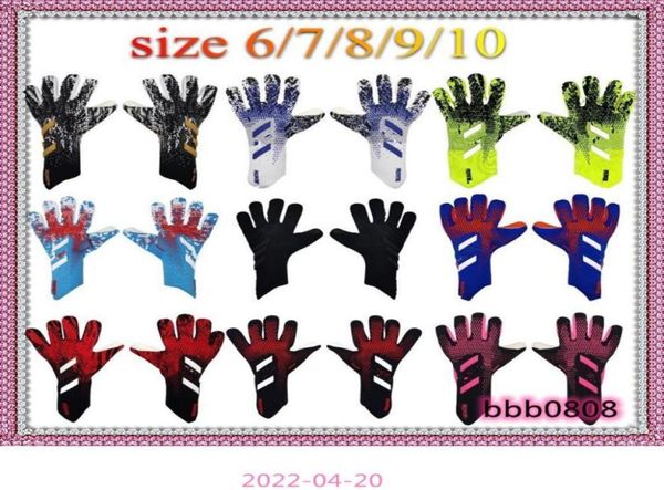 

4mm goalkeeper gloves finger protection professional men football gloves adults kids thicker goalie soccer glove328s5451168, Black
