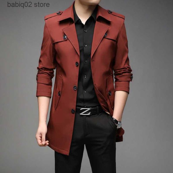 

men's jackets nieuwe lente mannen geul mode engeland stijl lange trenchcoats mens casual bovenkleding jassen windjack merk heren kledin, Black;brown