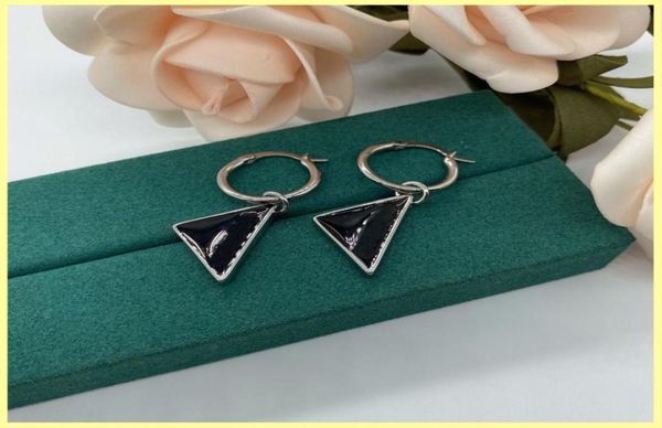 

women hoop dangle earrings fashion designer triangle earring womens mens jewelry luxurys brands p stud earrings necklaces 925 silv8388015, Silver