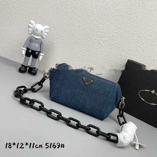 

designer bag lady large shoulder bags acrylic tortoiseshell chain washed denim cosmetic bag totes handbag