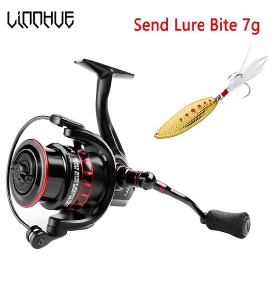 

linnhue fishing reel ls10007000 spinning 10kg max drag 501 shallow deep spool carp pesca 2112288332393