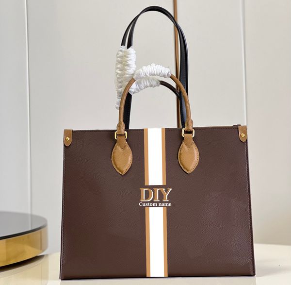 

totes women shopping bags diy custom name customizing customized highest quality holders shoulder bag tote single-sided real handbag y1