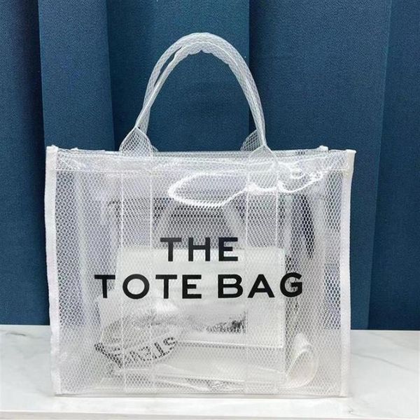 

latest colors pvc totes with logo single shoulder bags transparent handbags large capacity shopping bag175e