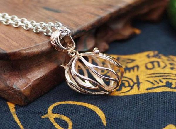 

925 sterling silver plated white gold rose gold pendant round bead or pearl semi mount cage pendant smaller than 15mm no necklace8644992