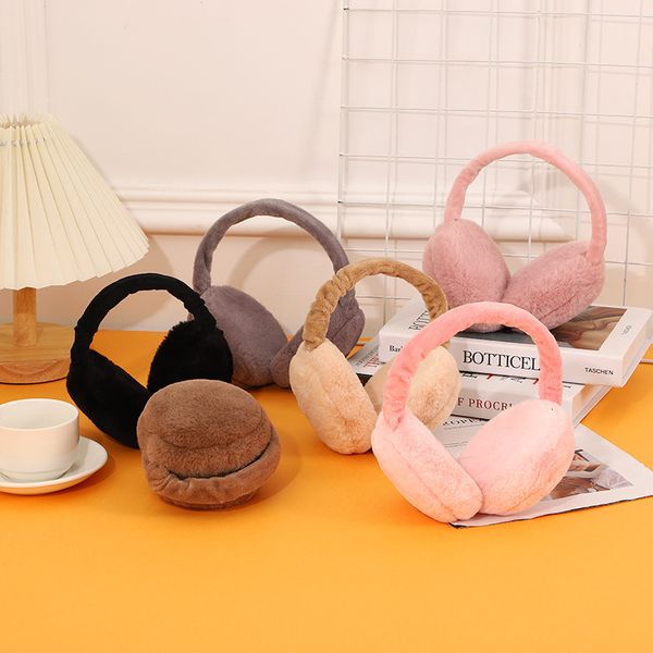 

ear muffs soft plush ear warmer winter warm earmuffs for women men fashion solid color earflap outdoor cold protection earmuffs ear cover 23, Blue;gray