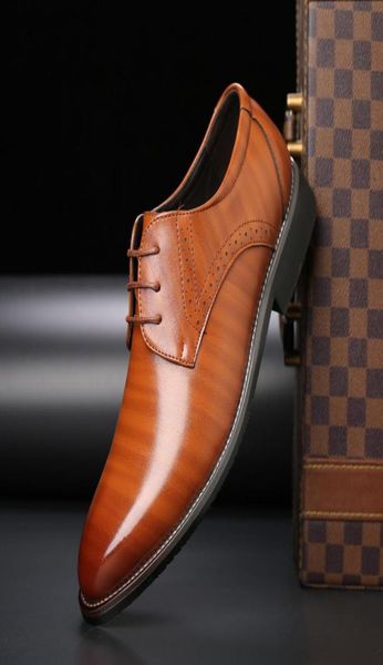 

gradient upper big size brogue shoes mens bullock loafers men cut outs dress shoes male business brogue footwear for 9210626, Black