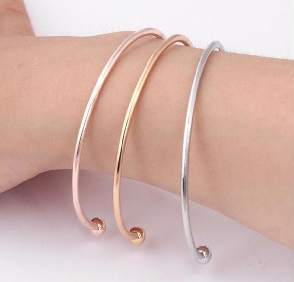 

gold silver plated open women cuff bangle for european beads charm bracelet 3pcs set7668835, Black