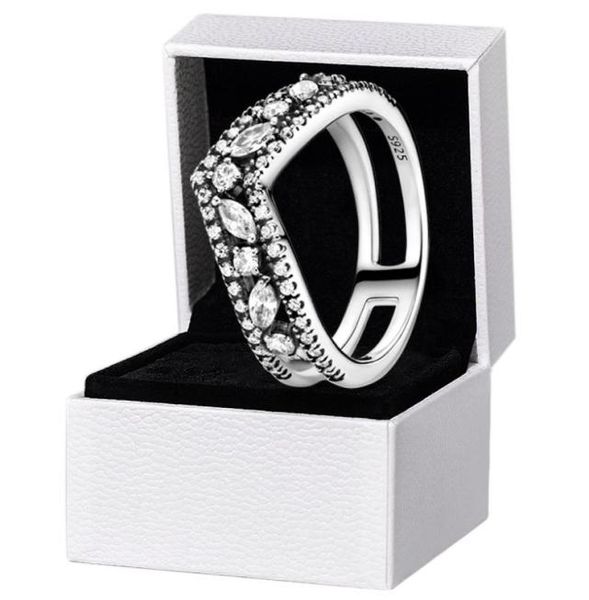 

new marquise double wishbone ring authentic sterling silver rose gold women wedding jewelry for cz diamond rings with original box3313752, Slivery;golden