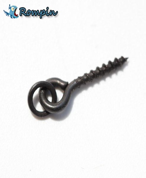 

rompin 30pcslot carp fishing chod boilie screw with solid ring pop up peg pellet holder bait smatte black terminal tackle5785355