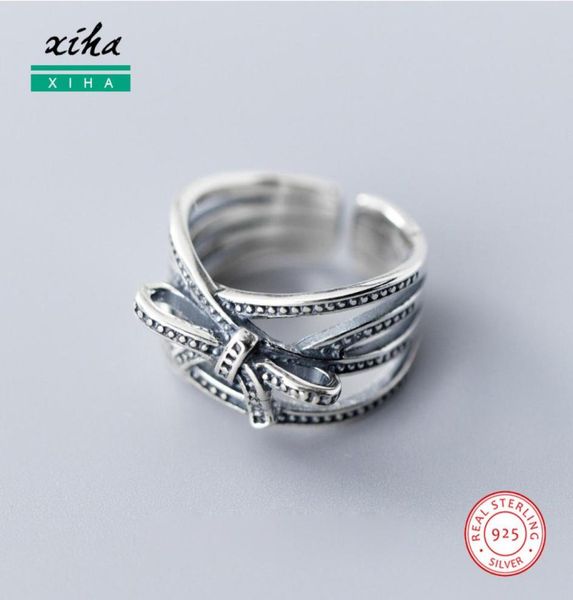 

antique vintage 925 sterling silver rings for women multilayer wide large adjustable ring fashion statement jewelry 202031116353461379, Golden;silver