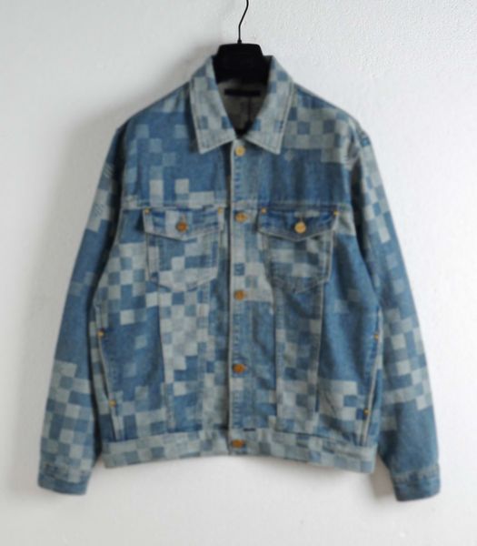 

23ss paris italy mens denim jackets purple jeans casual street fashion pockets warm men women couple outwear l0903, Blue