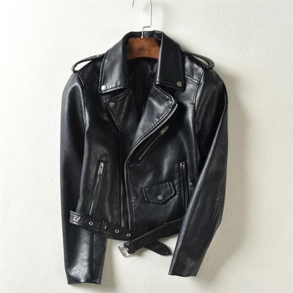 

women's jackets the loose coat clothing bright color pu leather bomber women zipper fashion, Black;brown