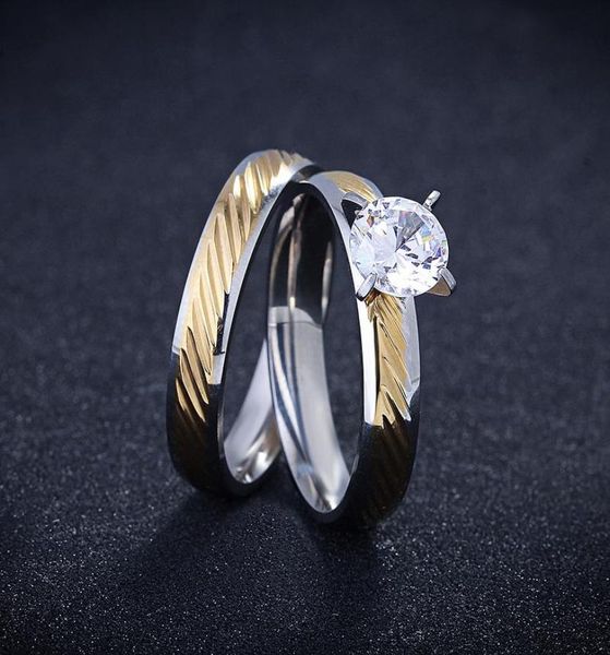 

wedding rings rx stainless steel ring bijoux women lovers0398826 fashion anniversary romantic bbridal sets for couple9917816, Slivery;golden