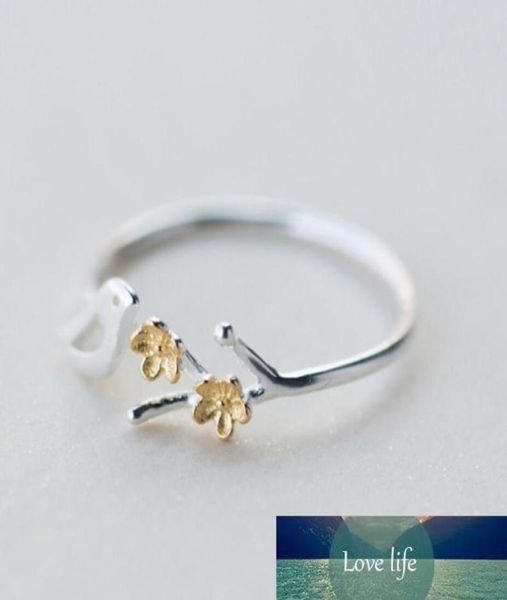 

sole memory cute bird branch fresh versa fashion 925 sterling silver female resizable opening rings sri2542226613