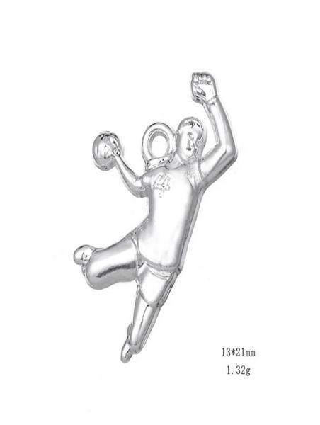 

handmade basketball player bodybuilding sports fitness charms for necklace bracelet pendant jewelry making4386386, Bronze;silver