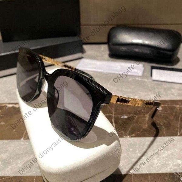 

luxury eyewear designer's new sunglasses 0779 pink uv protection vintage round frame shows small face, White;black