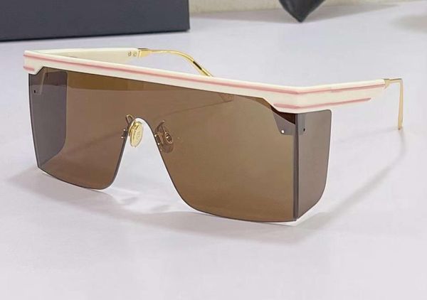 

rectangle oversize sunglasses white red brown lens occhiali da sole fashion sun glasses for women men with box3058596, White;black